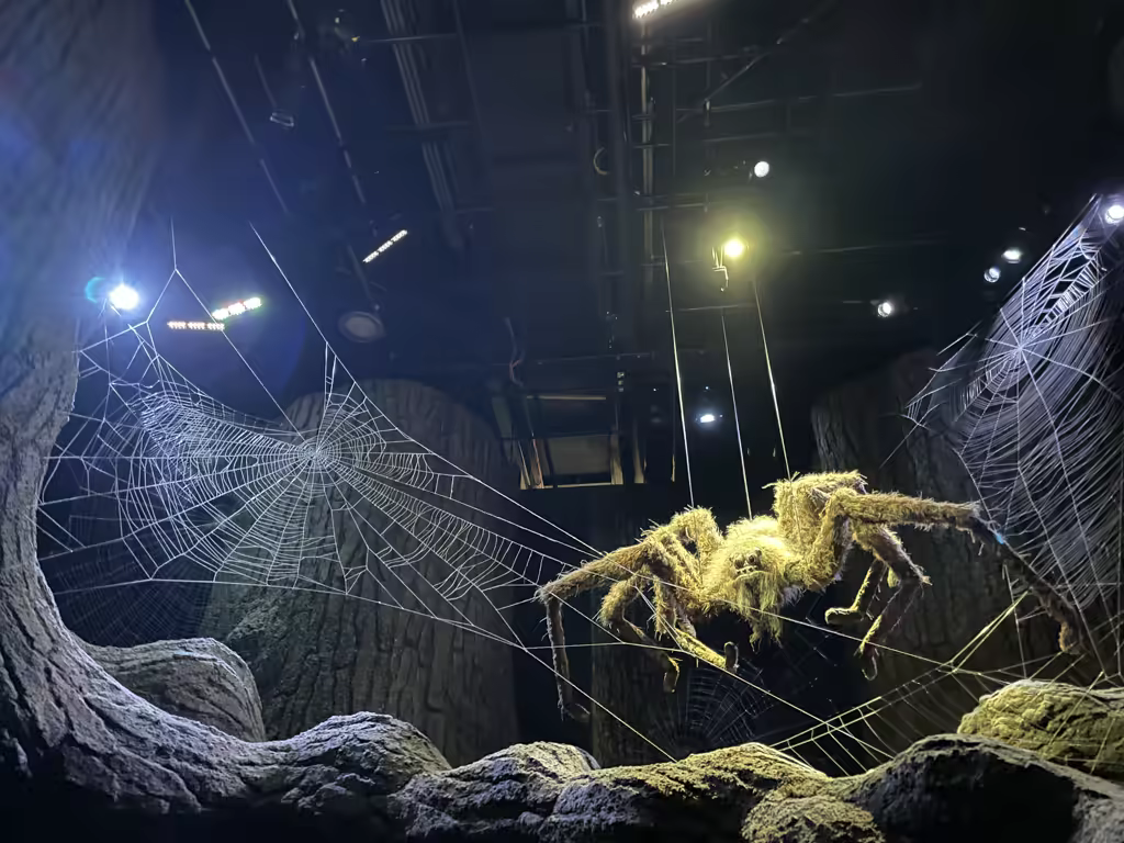 Come face-to-face with Aragog in the Forbidden Forest during the immersive Harry Potter Studio Tour.