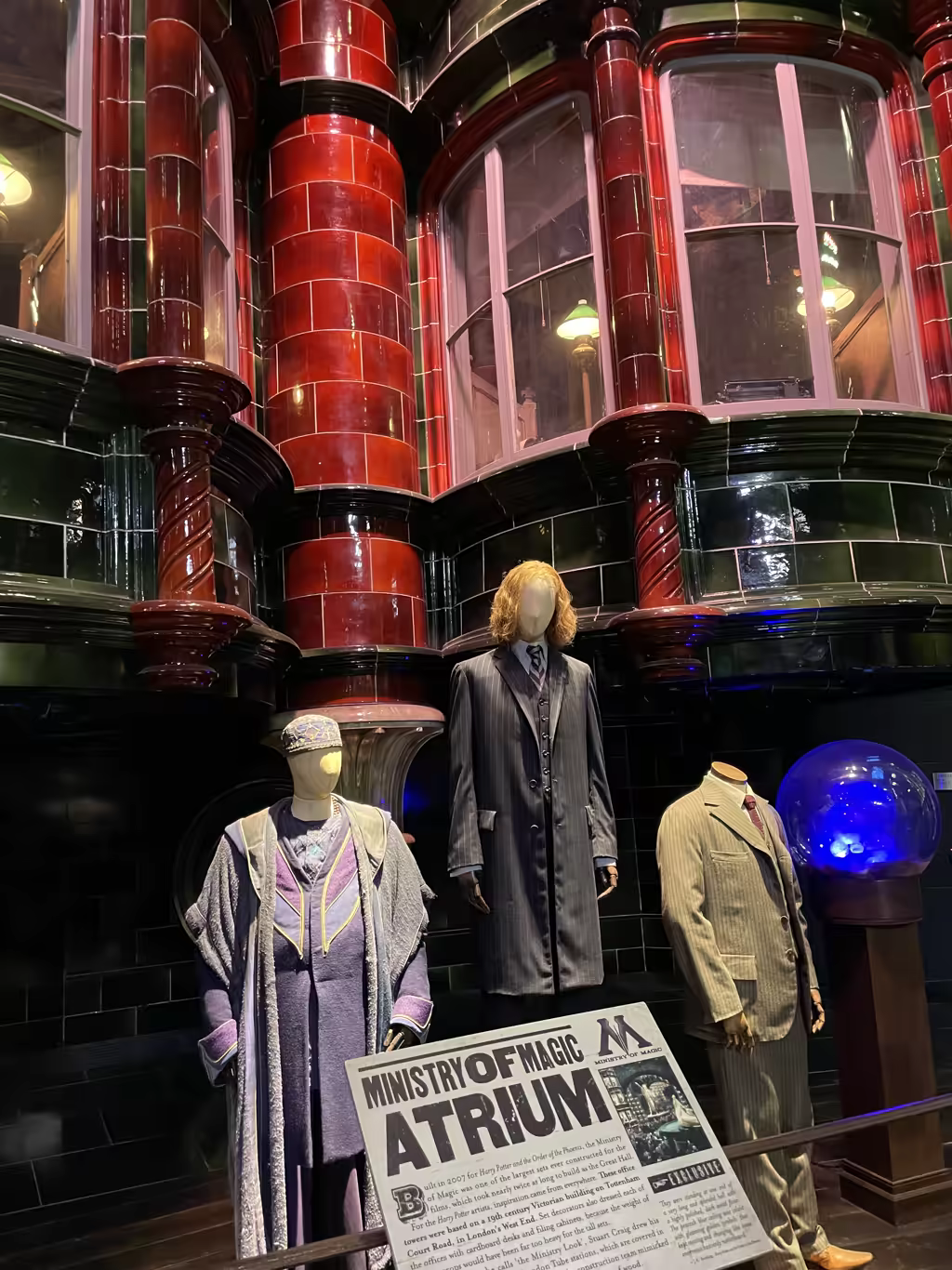 Step into the grandeur of the Ministry of Magic Atrium at the Warner Bros. Studio Tour.