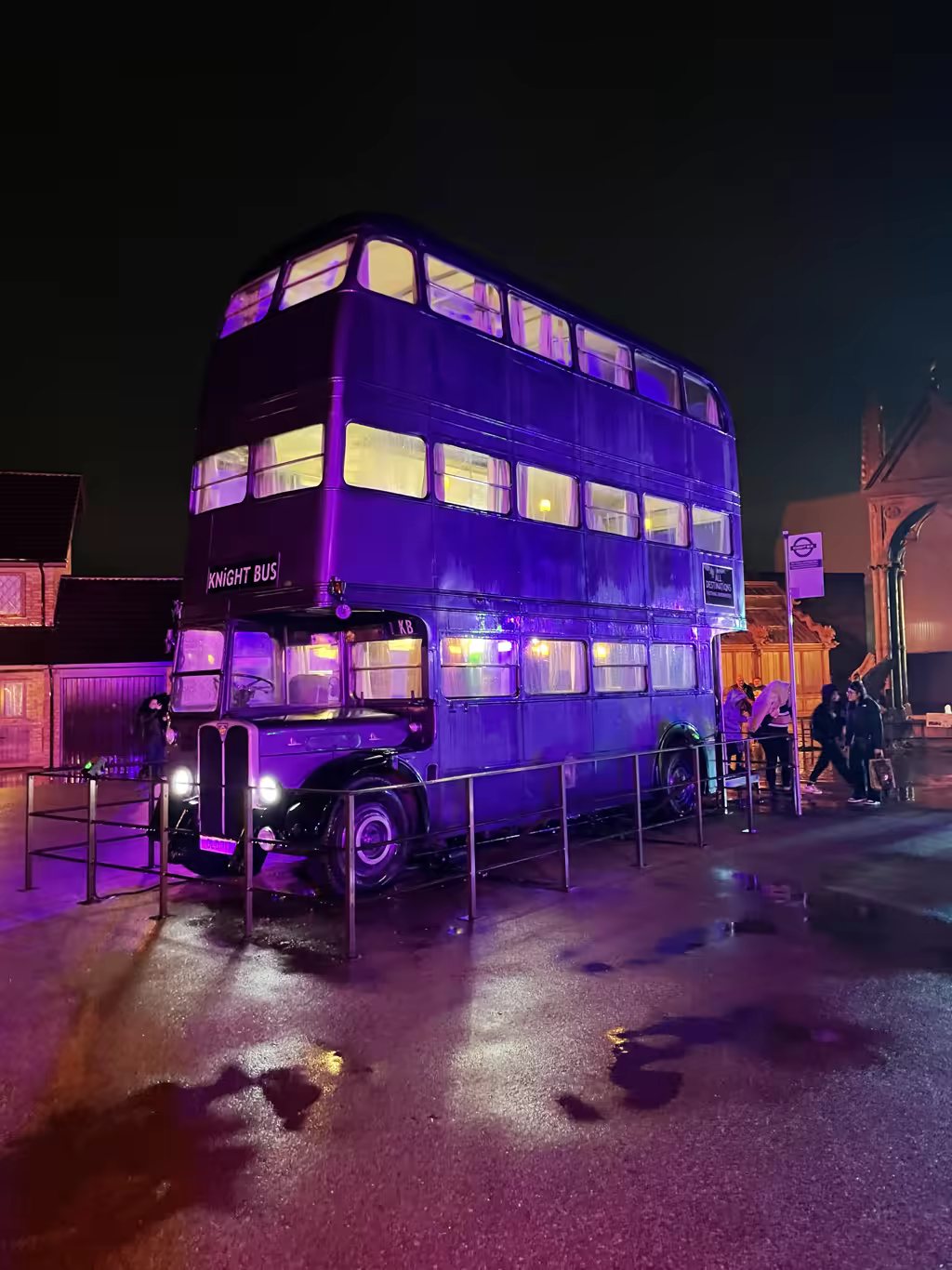 The iconic triple-decker Knight Bus is a massive hit for photos during the studio tour.