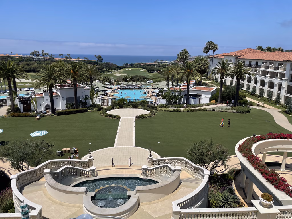 The Waldorf Astoria Monarch Beach offers stunning ocean views and a grand central lawn terrace.